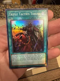 2x Triple Tactics Thrust Super Rare RA03-EN072 Holo Bleed Near Mint Yugioh !!! - Image 3