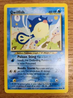 Qwilfish Pokemon Card, Neo Revelation Set 49/64 - Image 1