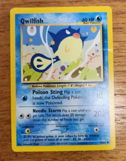 Qwilfish Pokemon Card, Neo Revelation Set 49/64 - Image 1
