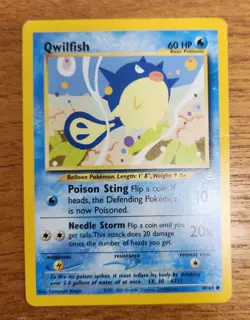 Qwilfish Pokemon Card, Neo Revelation Set 49/64 - Image 1