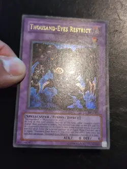 Yu-Gi-Oh ULTRA RARE CARD THOUSAND-EYES RESTRICT PSV-084 1996 VINTAGE PRINT LP/MP - Image 2