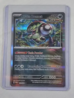 Pokemon Card 2023 Paradox Rift Brute Bonnet 123/182 Cosmos Holo - NM - Image 1