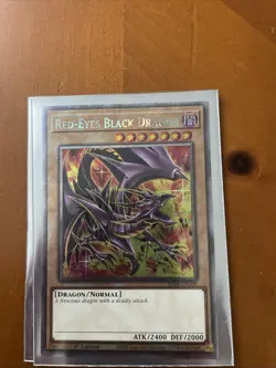 Yu-Gi-Oh! Red-Eyes Black Dragon Card 2400 ATK 2000 DEF - Image 1