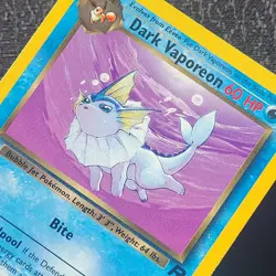 Dark Vaporeon 45/82 - Team Rocket - Unlimited - Pokemon Card - Vintage WOTC *Lp - Image 2