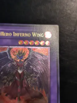 Yu-Gi-Oh! ULTIMATE RARE CARD EVIL HERO INFERNO WING GLAS-EN038 VLP - Image 4