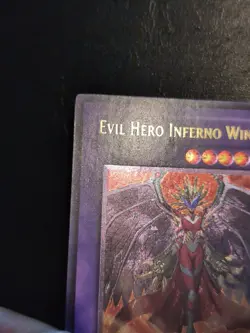 Yu-Gi-Oh! ULTIMATE RARE CARD EVIL HERO INFERNO WING GLAS-EN038 VLP - Image 5