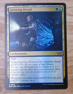 MTG Growing Dread Foil Duskmourn: House of Horror NM - Image 1