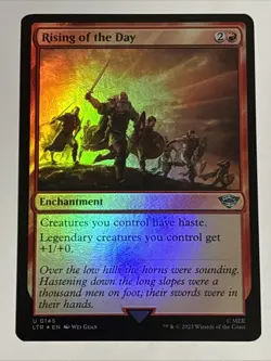 MTG Lord of the Rings Rising of the Day Foil 0145 NM - Image 1