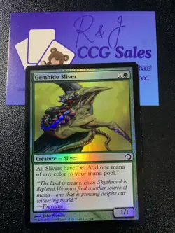mtg magic Gemhide Sliver FOIL ENGLISH premium deck series - Image 1