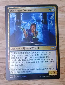 MTG Oblivious Bookworm - Foil - Duskmourn NM - Image 1