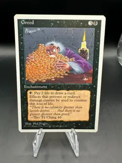 MTG MAGIC THE GATHERING FOURTH EDITION GREED - Image 1