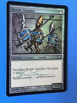 SIGNED NM FOIL Bottle Gnomes 312/383 10th Edition MTG Artifact Ben Thompson - Image 2