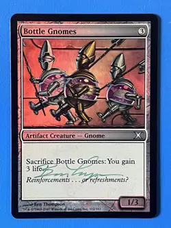 SIGNED NM FOIL Bottle Gnomes 312/383 10th Edition MTG Artifact Ben Thompson - Image 3