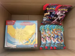 Pokemon Paradox Rift ETB, 2 Sleeved Destined Rivals, 4 Sleeved Journey Together - Image 1