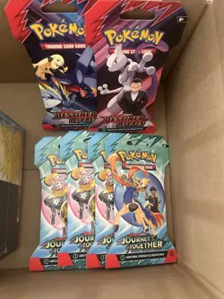 Pokemon Paradox Rift ETB, 2 Sleeved Destined Rivals, 4 Sleeved Journey Together - Image 2