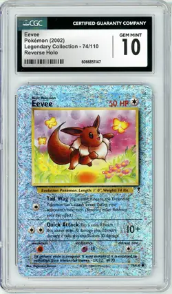 Pokemon Eevee #74 Legendary Collection Reverse CGC 10 Gem Mint - Image 1