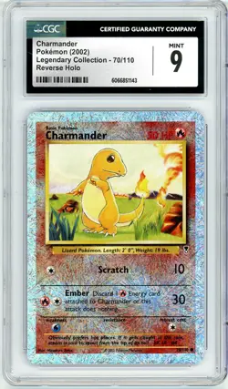 Pokemon Charmader #70 Legendary Collection Reverse CGC 9 Mint - Image 1