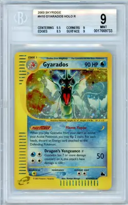 Pokemon Gyarados #H10 Skyridge Holo Rare BGS 9 Mint - Image 1