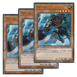 Yugioh - Mezuki x 3 - 1st Edition Ultra Rare NM - Free Holographic Card - Image 1