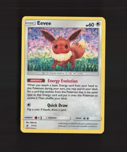 Eevee 11/12 McDonalds 2018 HOLO BLEED Holo Rare Pokemon Card LP+ - Image 1