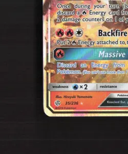Volcarona GX 35/236 Cosmic Eclipse Ultra Rare Holo Pokemon Card NM - Image 5