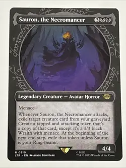 MTG Lord of the Rings Sauron, the Necromancer Showcase 0310 NM Rare - Image 1