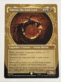 MTG Lord of the Rings Sauron, the Dark Lord Showcase 0329 NM Mythic - Image 1