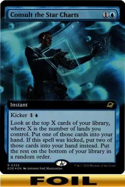 1x - Consult the Star Charts - FOIL EXTENDED ART - Edge of Eternities - NM MTG - Image 1