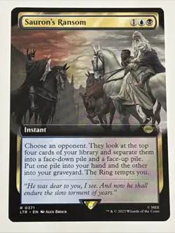 MTG Lord of the Rings Sauron's Ransom Extended Art 0371 NM Rare - Image 1