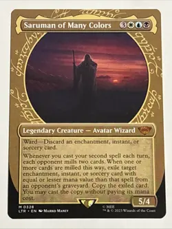 MTG Lord of the Rings Saruman of Many Colors Showcase 0328 NM Mythic - Image 1