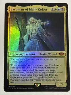 MTG Lord of the Rings Saruman of Many Colors Foil 0223 NM Mythic - Image 1