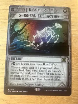 MTG Surgical Extraction 19 Rare Foil OTJ Breaking News - Image 1