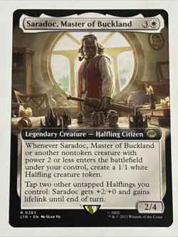 MTG Lord of the Rings Saradoc, Master of Buckland Extended Art 0383 NM Rare - Image 1