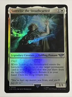 MTG Lord of the Rings Samwise the Stouthearted Foil 0028 NM - Image 1