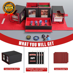 Card Deck Box for MTG with Commander Display 5 in 1 Card Storage Box Fits - Image 5