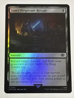 MTG Lord of the Rings Sam's Desperate Rescue Foil 0105 NM - Image 1