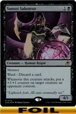 1x - Sunset Saboteur - FOIL - Edge of Eternities - NM MTG - Image 1