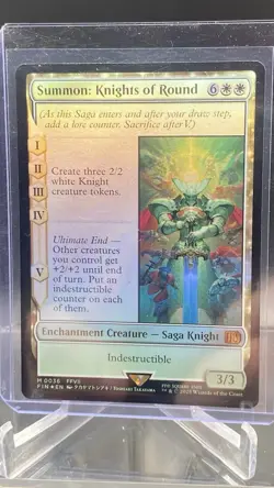 Summon: Knights of Round Final Fantasy Foil MTG Magic The Gathering Collectors - Image 1