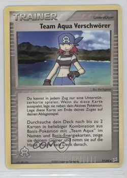 Team Aqua Conspirator German Pokemon EX Magma vs #77 2004 - Image 1