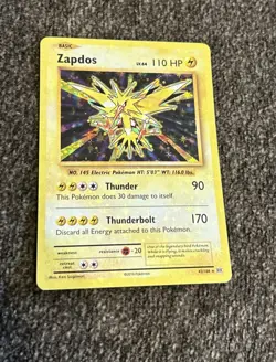 Pokemon Zapdos 42/108 XY Evolutions Holofoil **HOLO BLEED** Error NM - Image 1