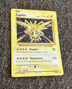 Pokemon Zapdos 42/108 XY Evolutions Holofoil **HOLO BLEED** Error NM - Image 3
