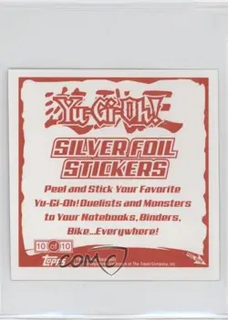 Yami Yugi Topps YuGiOh Sticker Collection Silver Foil #10 2002 - Image 2
