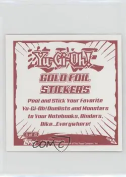 Yami Yugi Topps YuGiOh Sticker Collection Gold Foil #8 2002 - Image 2