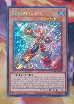 Yugioh Rokket Coder Secret Rare BLMR-EN006 1st Edition LP - Image 1