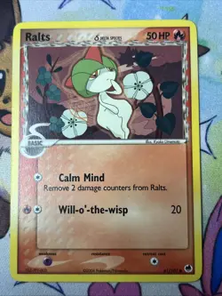 Ralts Delta Species 61/101 2006 EX Dragon Frontiers Pokemon Card Common - LP - Image 1