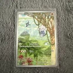 Pokemon TCG Meditite Card 153/142 Stellar Crown Illustration Full Art Holo Nm - Image 1
