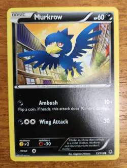 Murkrow Pokemon Card, Phantom Forces Set 51/119 - Image 1