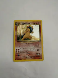 Pokemon TCG Typhlosion Neo Genesis Holo Card 17/111 Unlimited Rare - Image 2