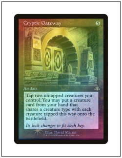 1x Cryptic Gateway, Retro Frame Foil, Dominaria Remastered Magic MTG NM - Image 1