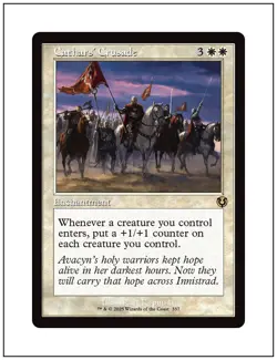 1x Cathars' Crusade, Retro Frame, Innistrad Remastered, Magic MTG NM - Image 1